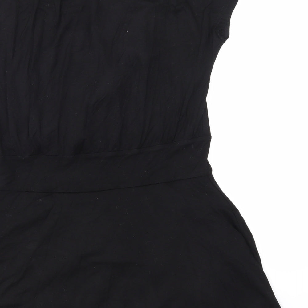 Black Womens Black A-Line Size M