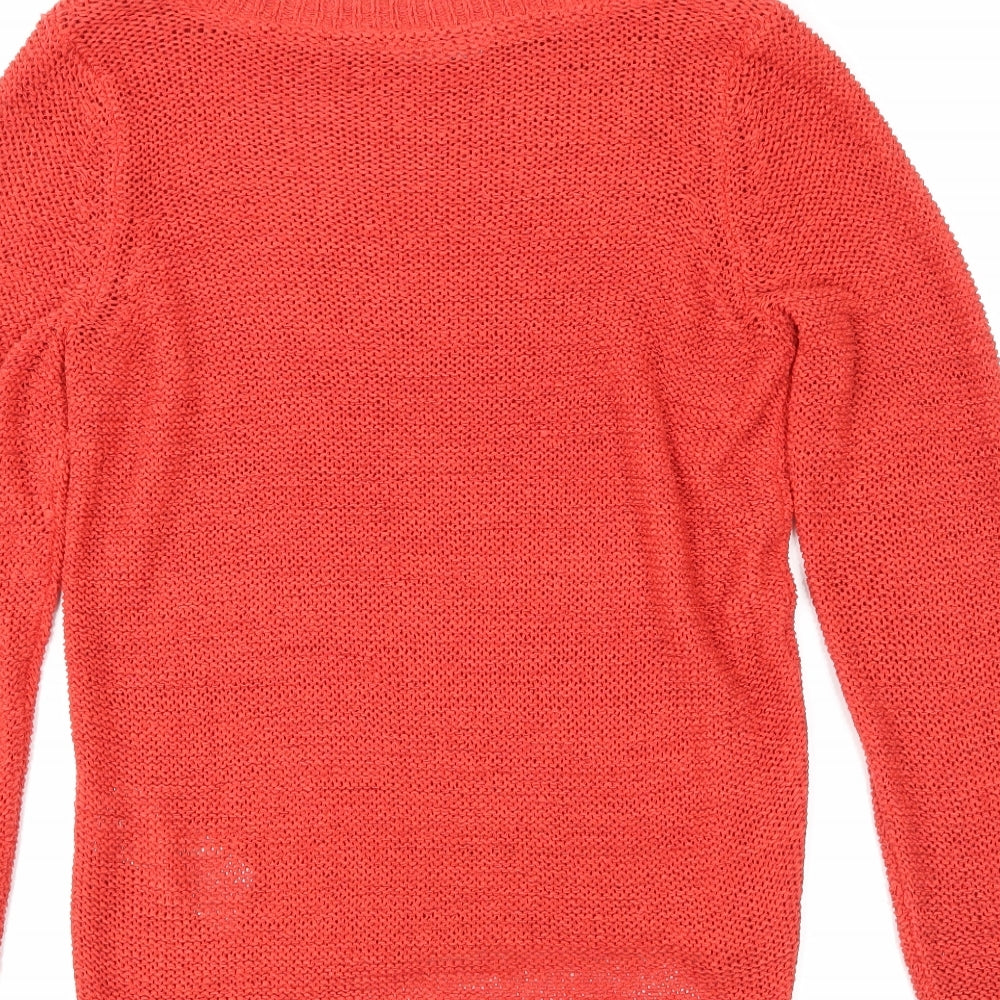 Only Womens Red Pullover Jumper Size M