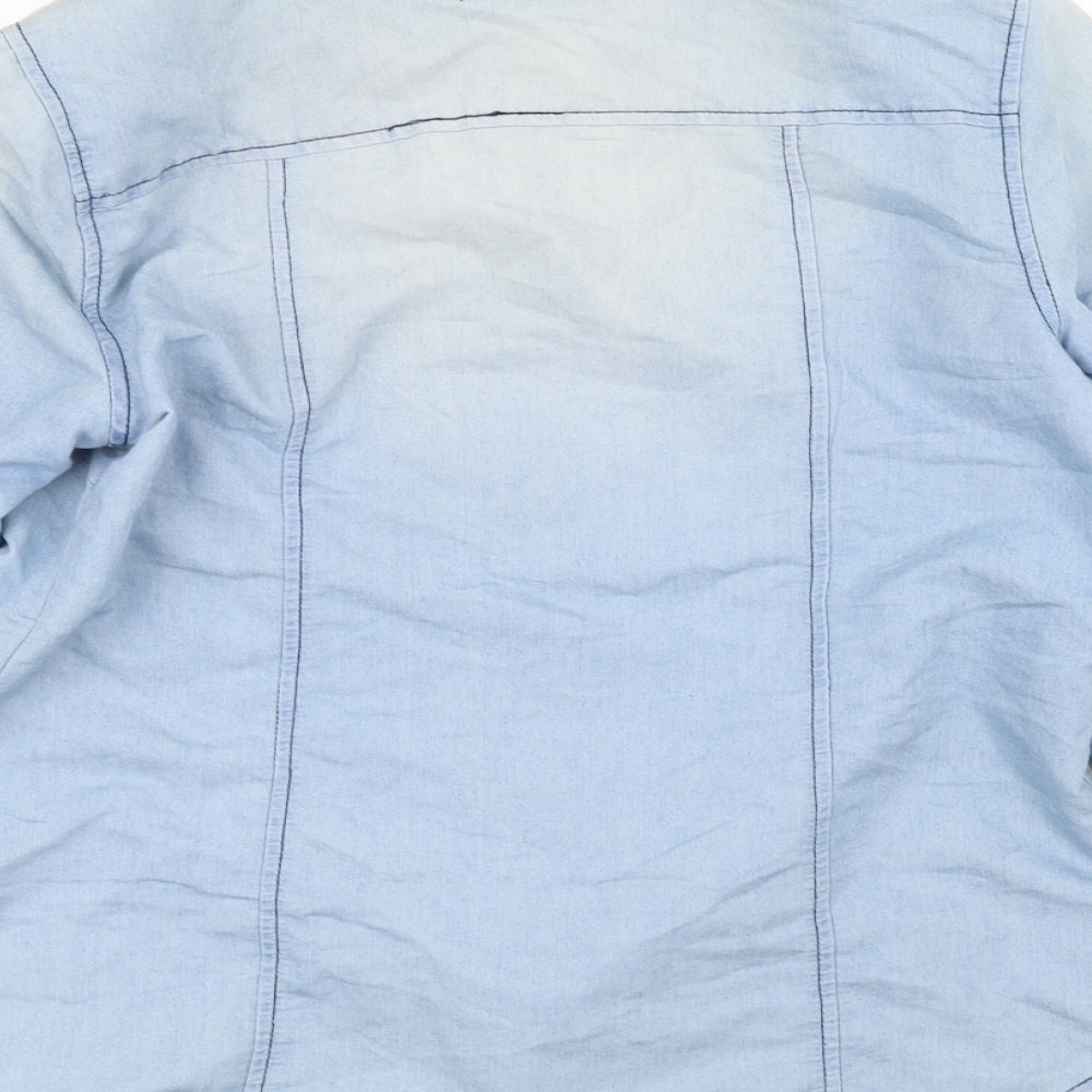 SI SONO Womens Blue Overcoat Coat Size L
