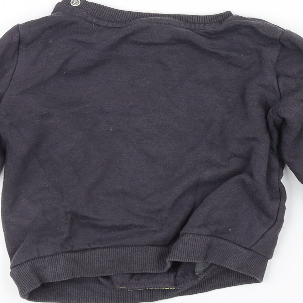 Preworn Baby Black Pullover Jumper Size 9-12 Months