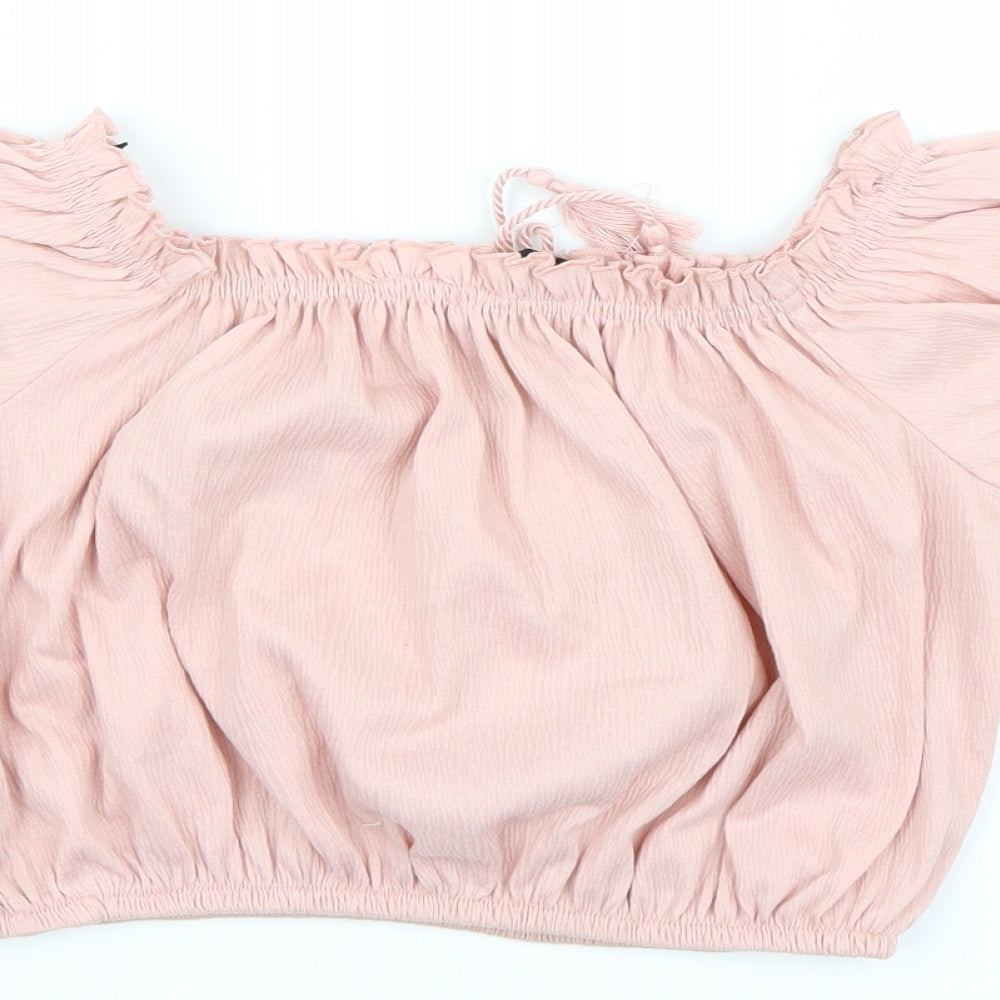 Divided by H&M Womens Pink Cropped Tank Size S