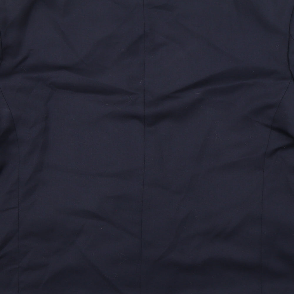 Horne Brothers Mens Blue Rayon Jacket Suit Jacket Size 44