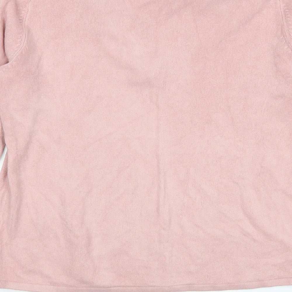 Ellie Louise Womens Pink Pullover Jumper Size L