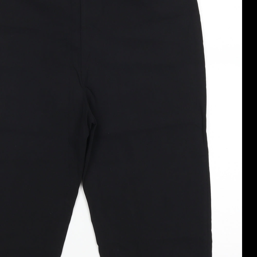 Scarlett Womens Black Cropped Trousers Size 10
