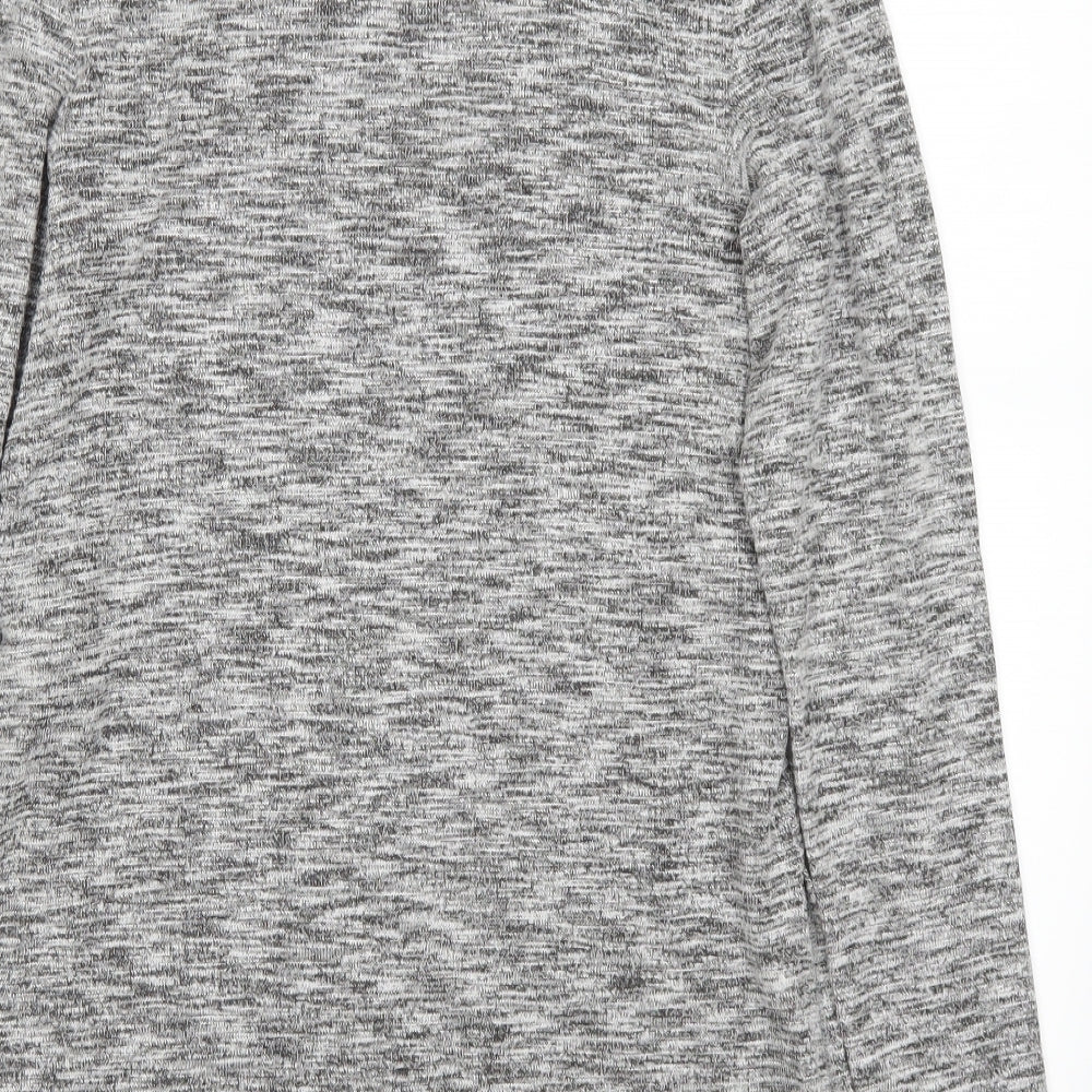 F&F Womens Grey Pullover Jumper Size 8 - side slits