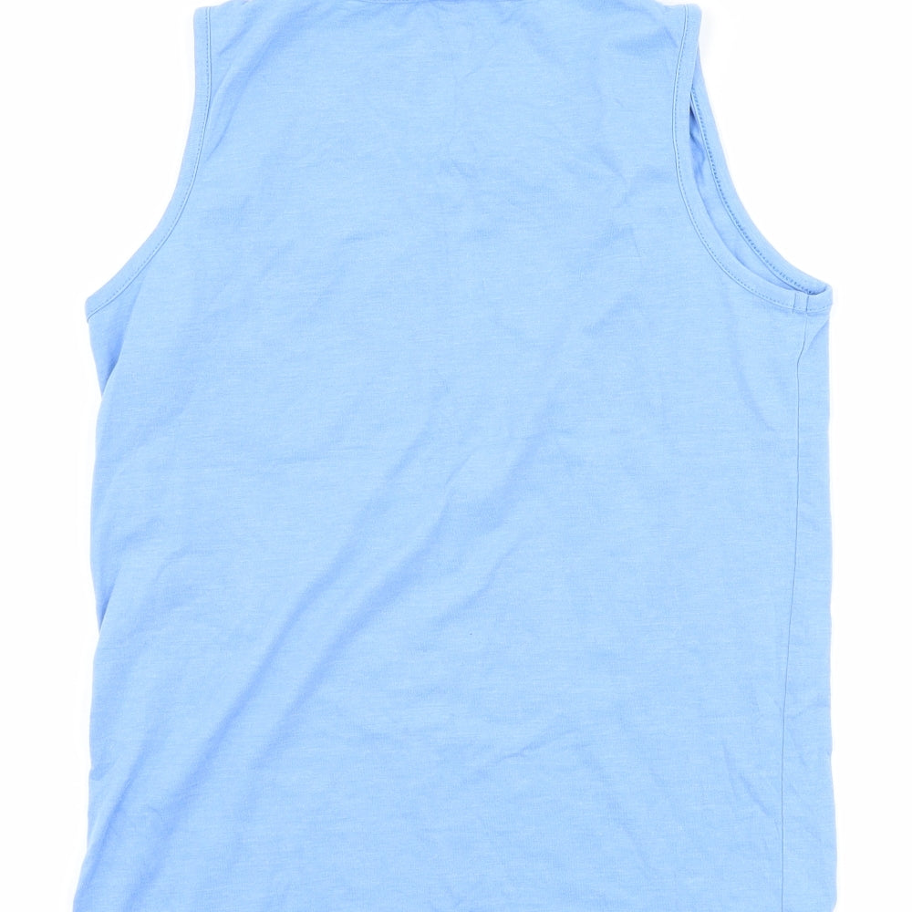 Txm kids Girls Blue Basic Tank Size 10-11 Years - never say never