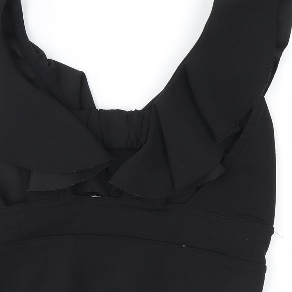 River Island Womens Black Cropped Tank Size 6