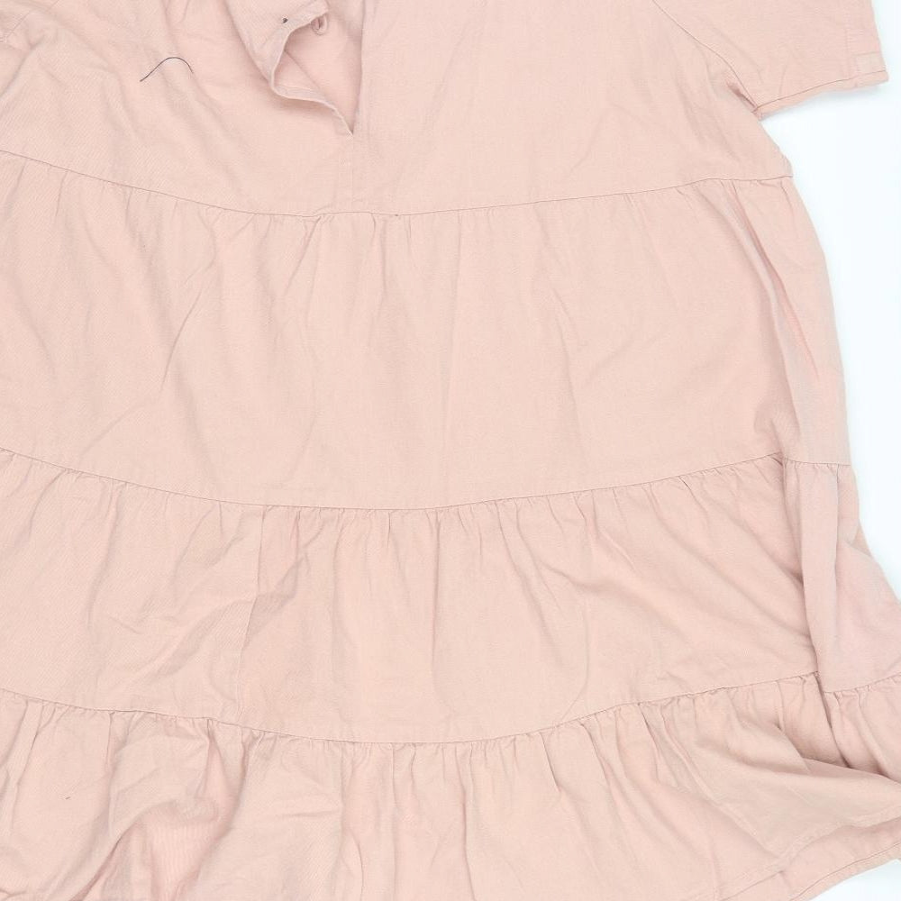 Boohoo Womens Pink T-Shirt Dress Size 6