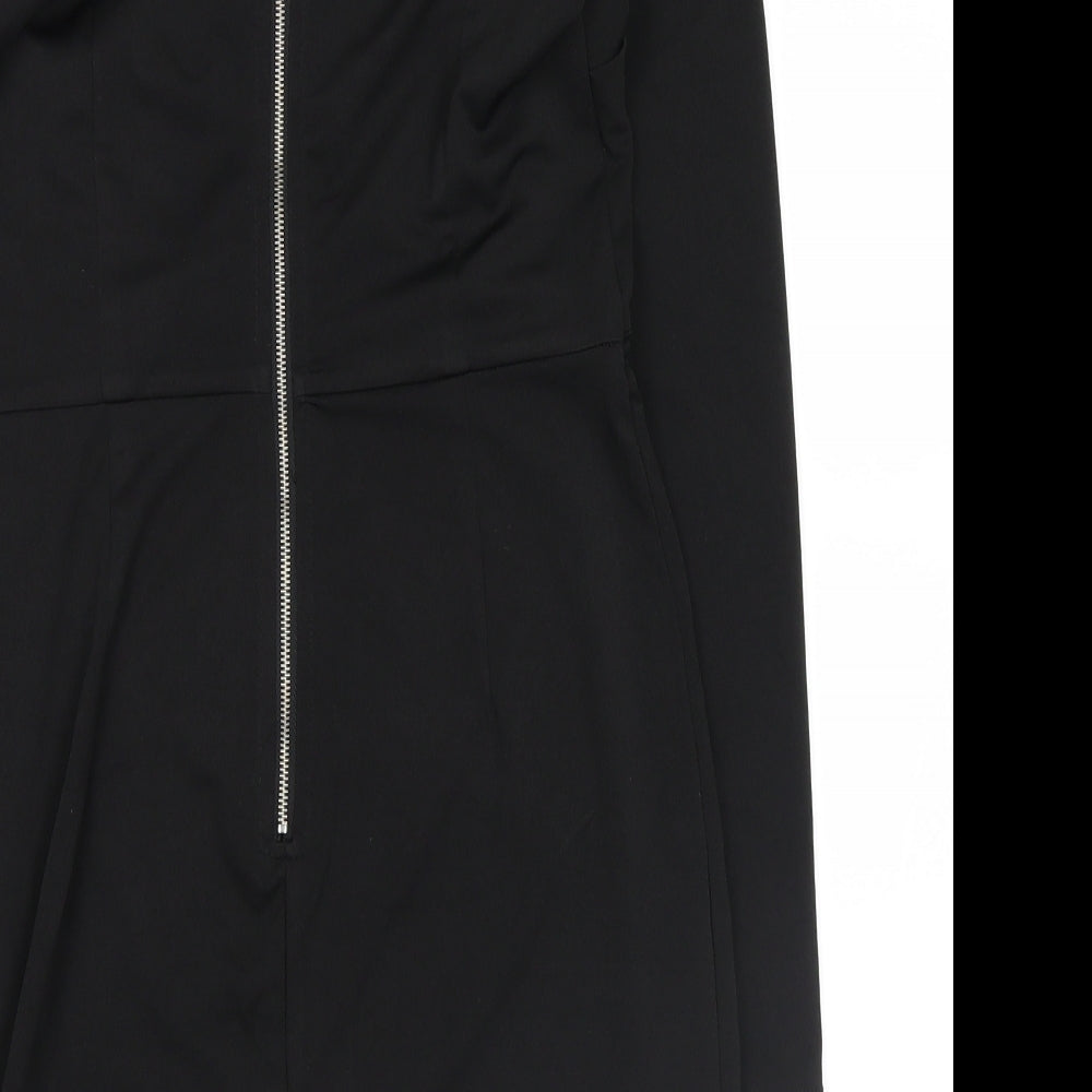 Yoins Womens Black Shirt Dress Size 10