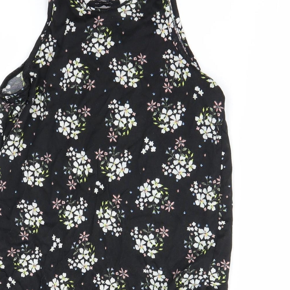 Atmosphere Womens Black Floral Basic Tank Size 6