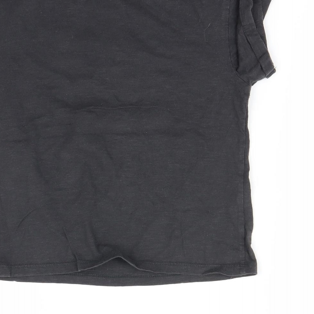 Next Girls Black Basic T-Shirt Size 7-8 Years