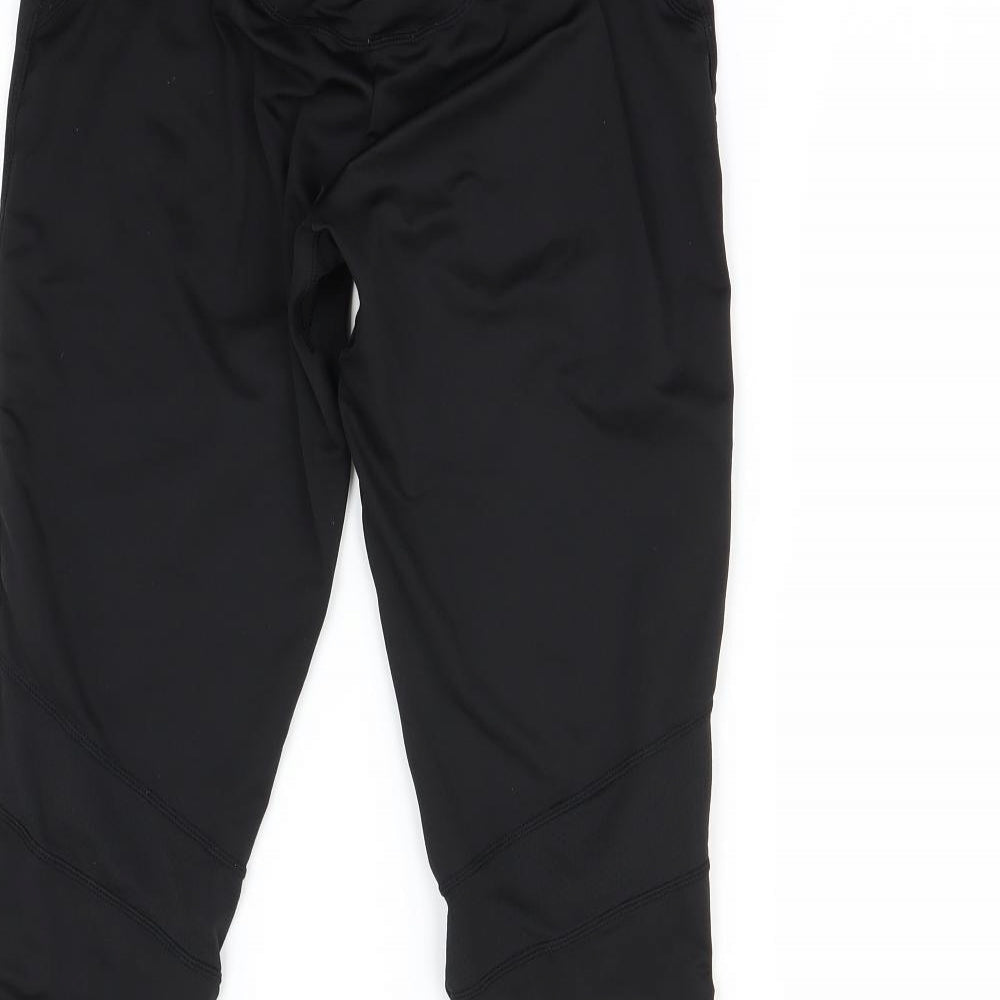 pure Womens Black Cropped Leggings Size 10 L17 in