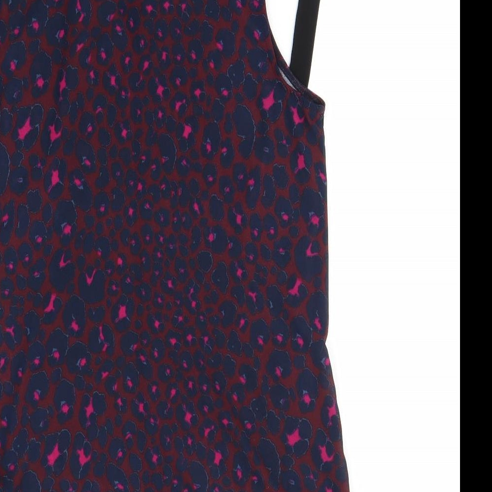 Next Womens Purple Animal Print Basic Button-Up Size 10