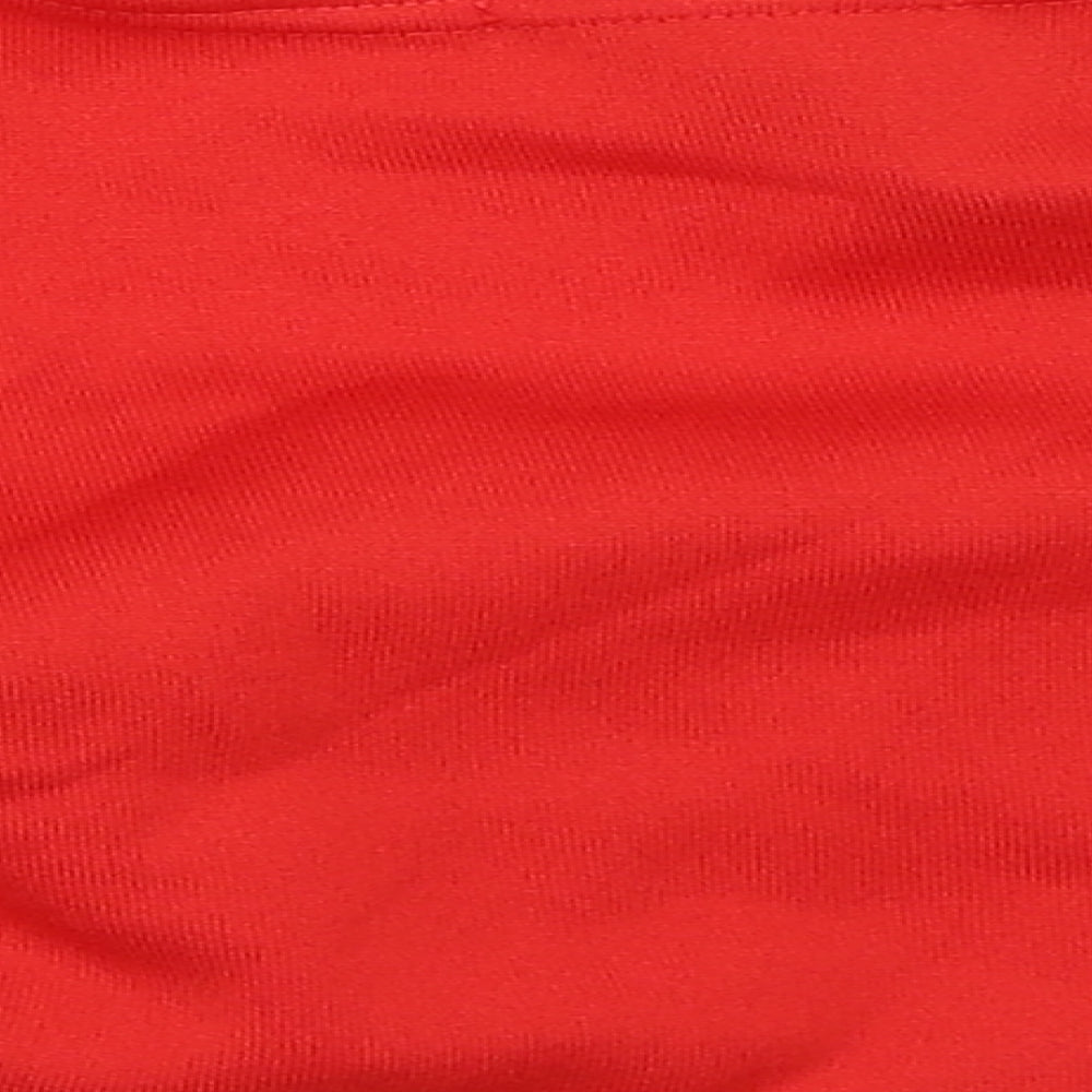 Stylewise Womens Red Cropped Blouse Size L