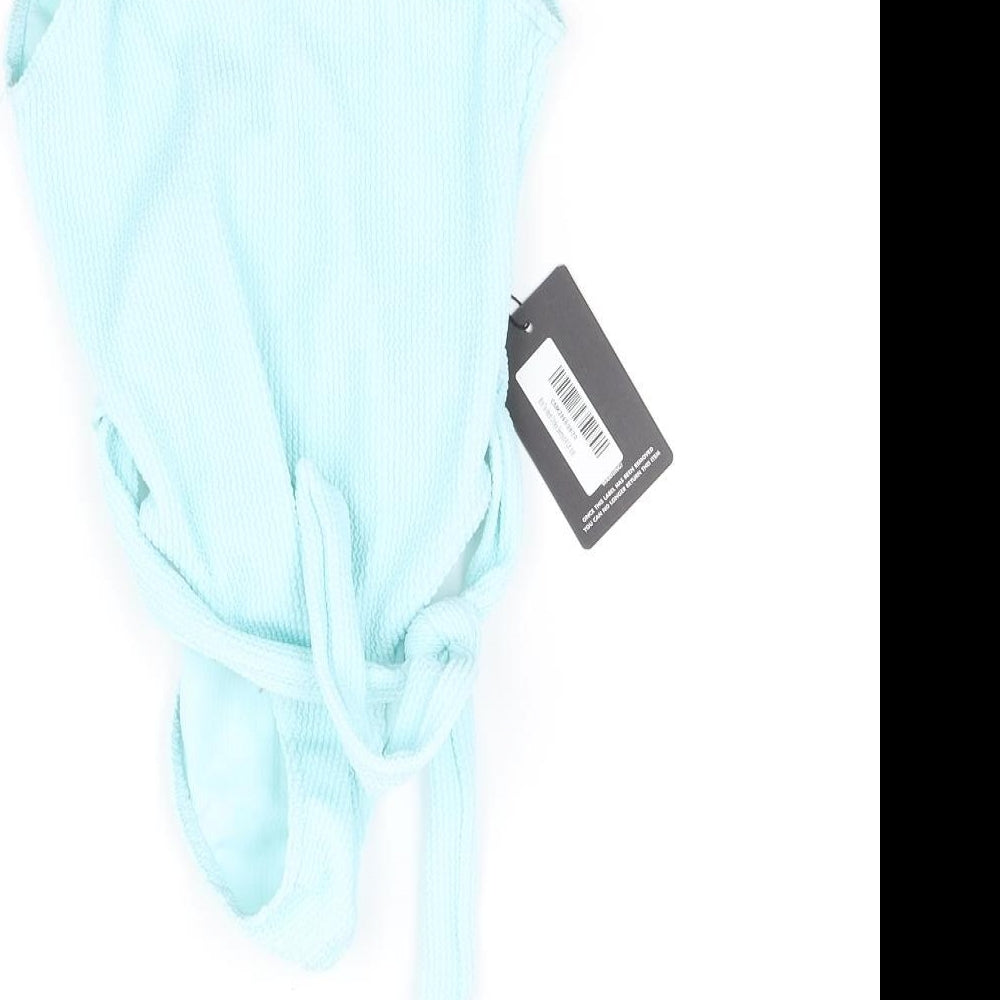 pretty littl thing Womens Blue Basic Tank Size 8