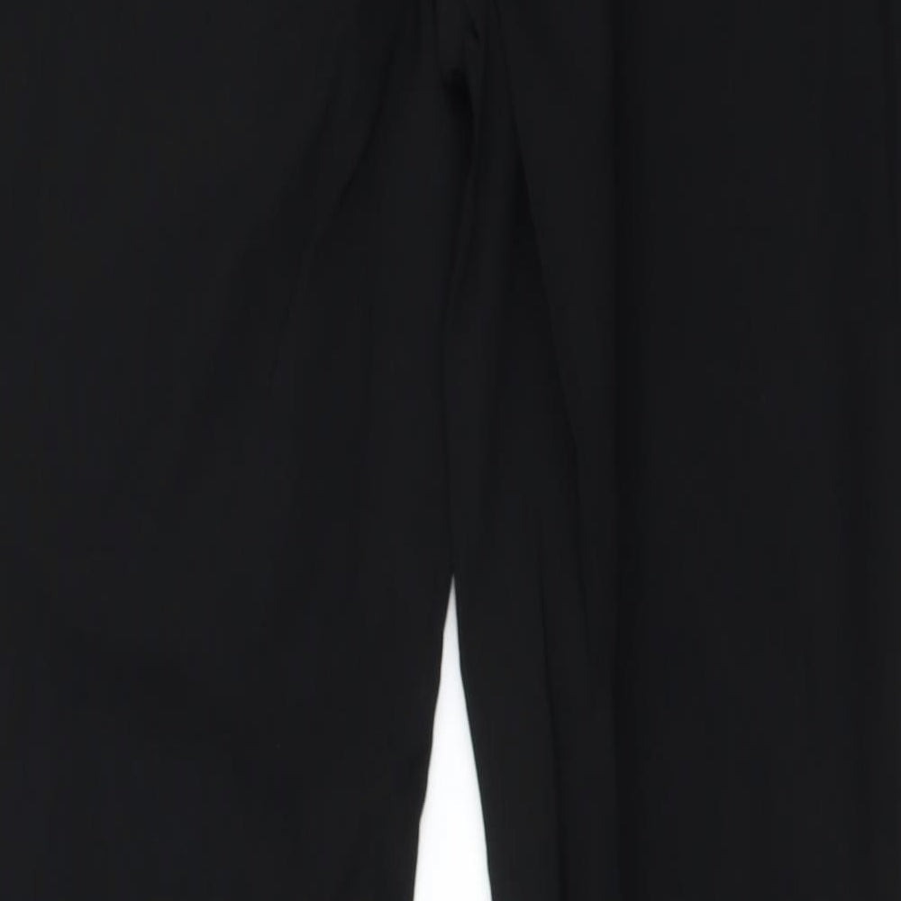 Papaya Womens Black Trousers Size 14 L26 in