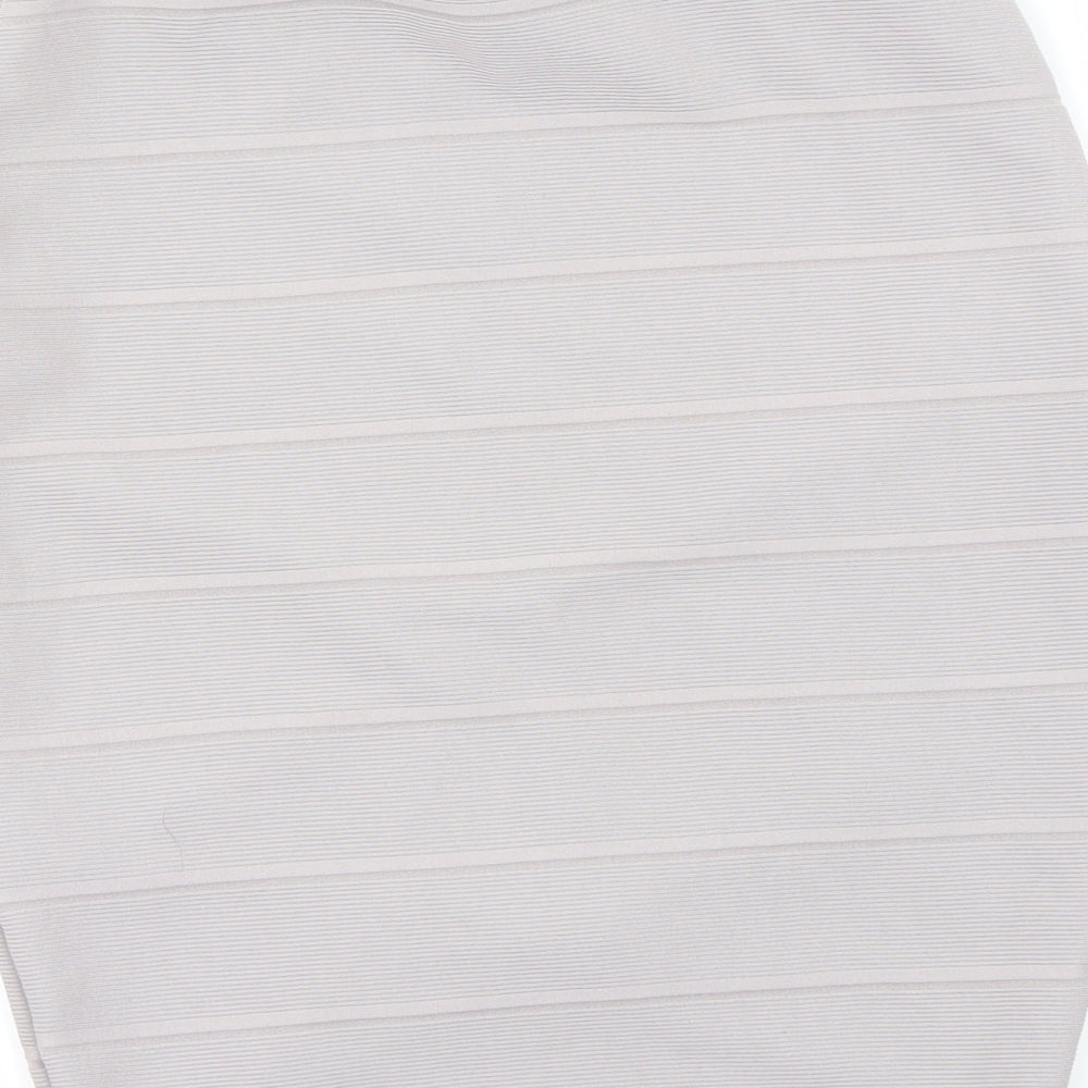 Miss Selfridge Womens Grey A-Line Skirt Size 8