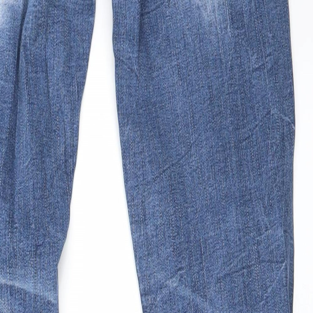 Preworn Womens Blue Straight Jeans Size L L25 in