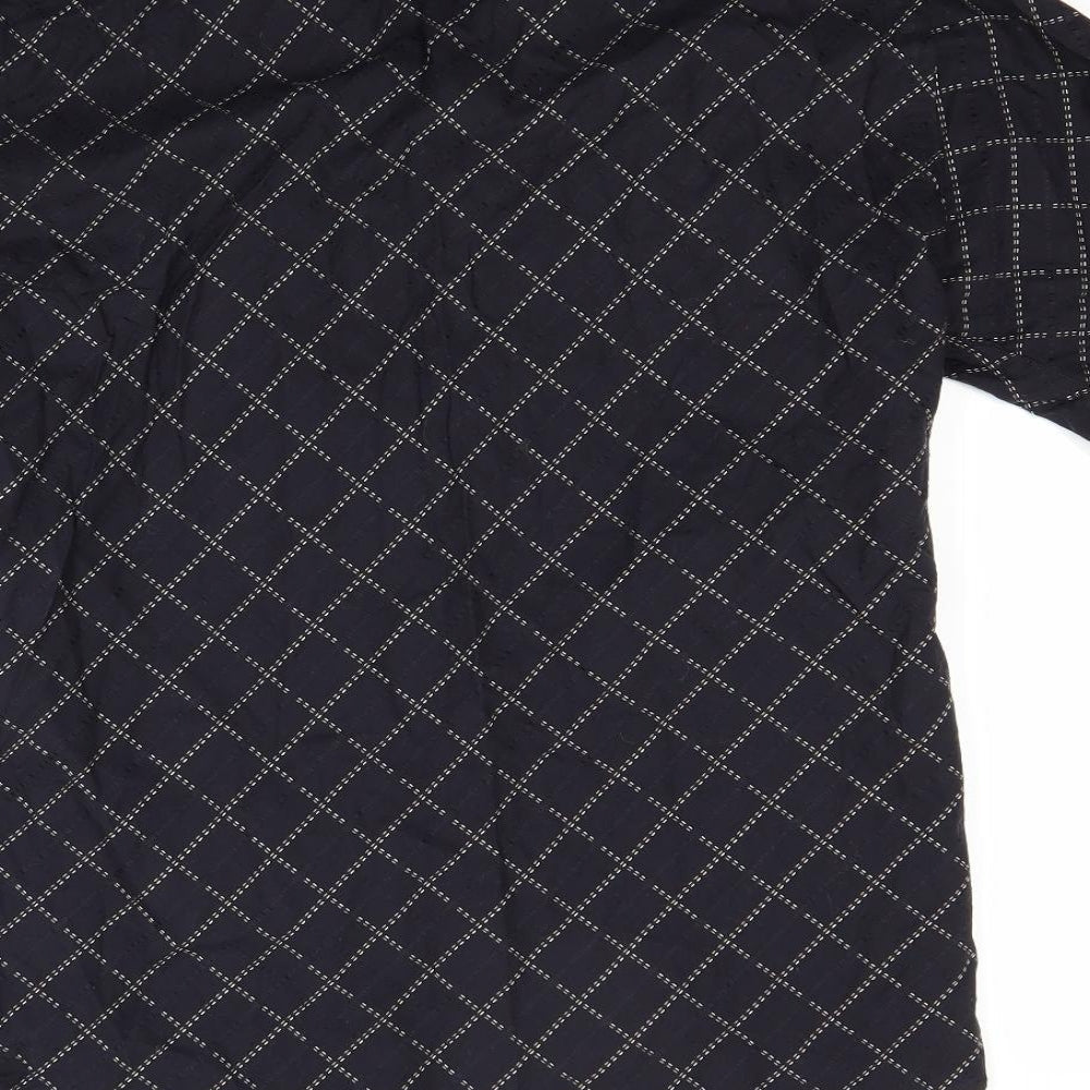 NEXT Mens Black Button-Up Size M