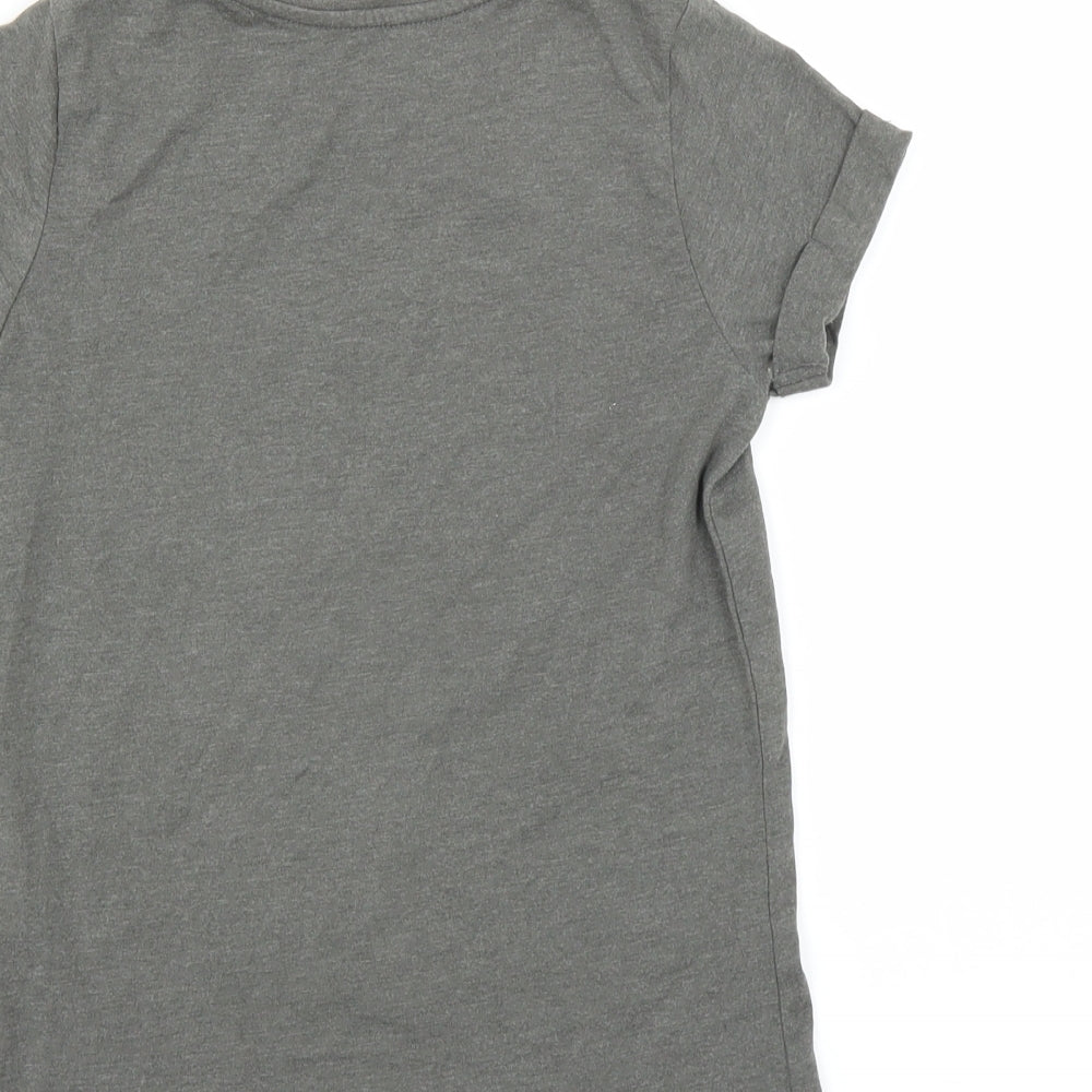 Primark Girls Grey Basic T-Shirt Size 7-8 Years - Good Vibes Only