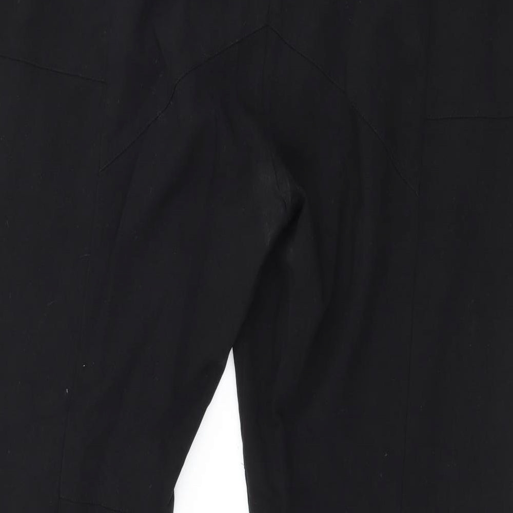 Plus Fine Womens Black Trousers Size 2XL L28 in