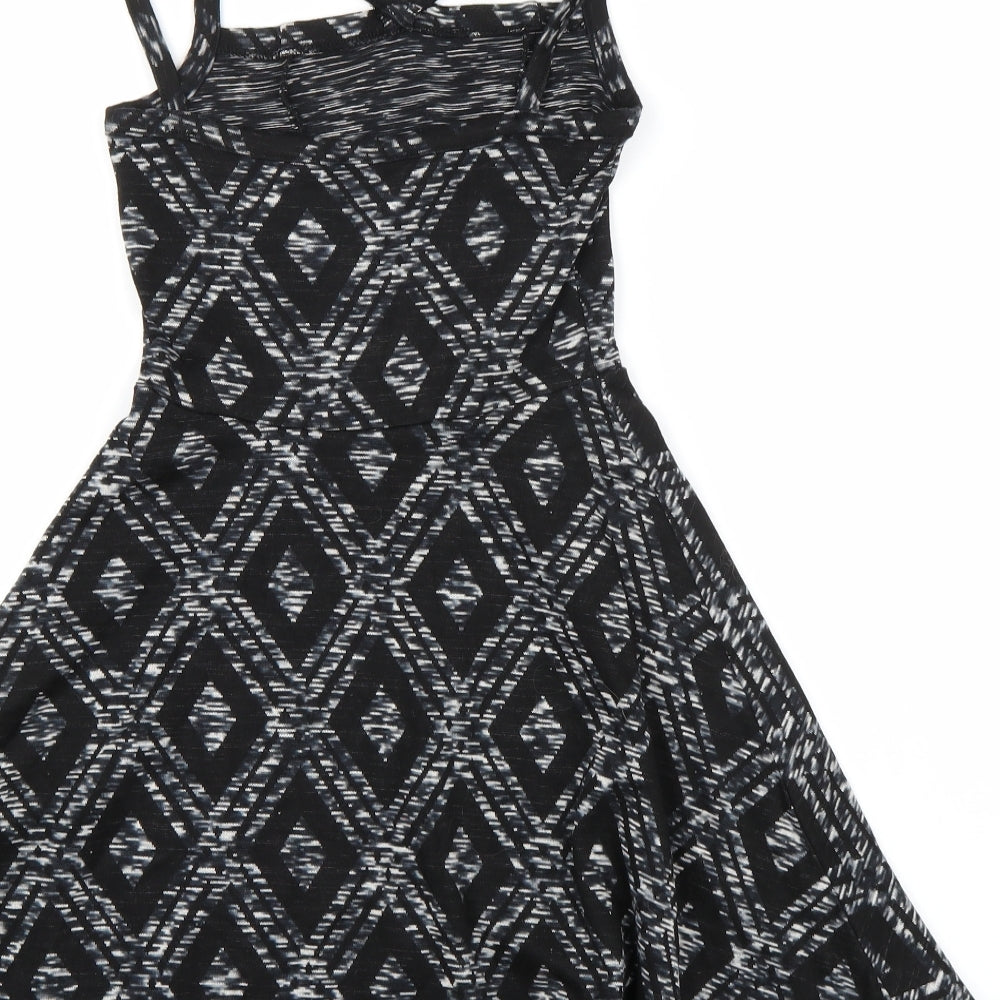 Topshop Womens Black A-Line Size 6
