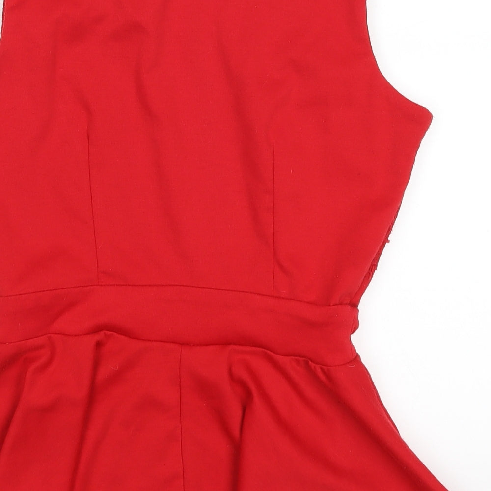 Dorothy Perkins Womens Red Basic Tank Size 8