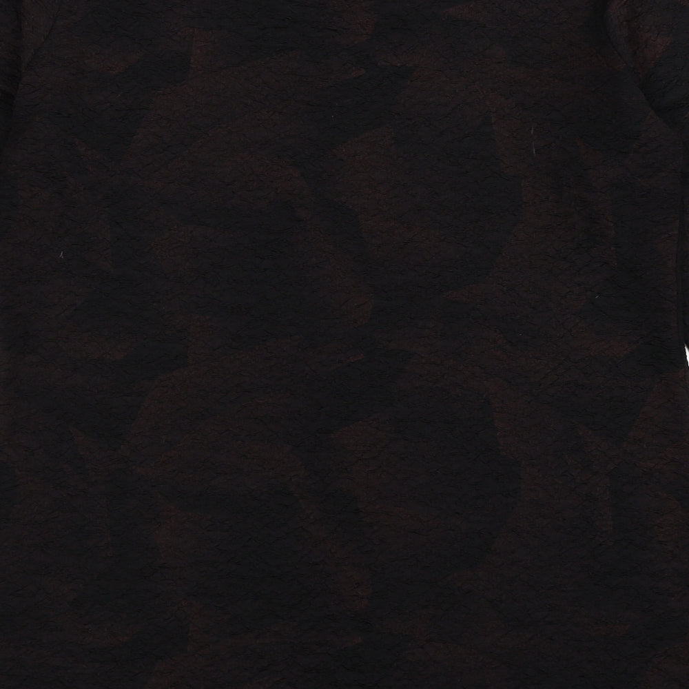 Anne Smith Womens Brown Basic T-Shirt Size XL