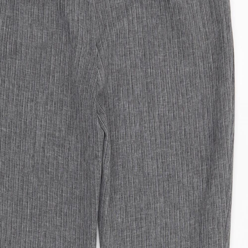New Look Womens Grey Trousers Size 12 L24 in