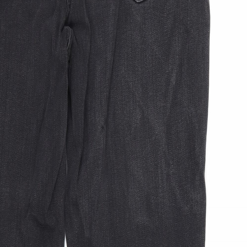 WOMbat Womens Black Denim Straight Jeans Size 14 L27 in