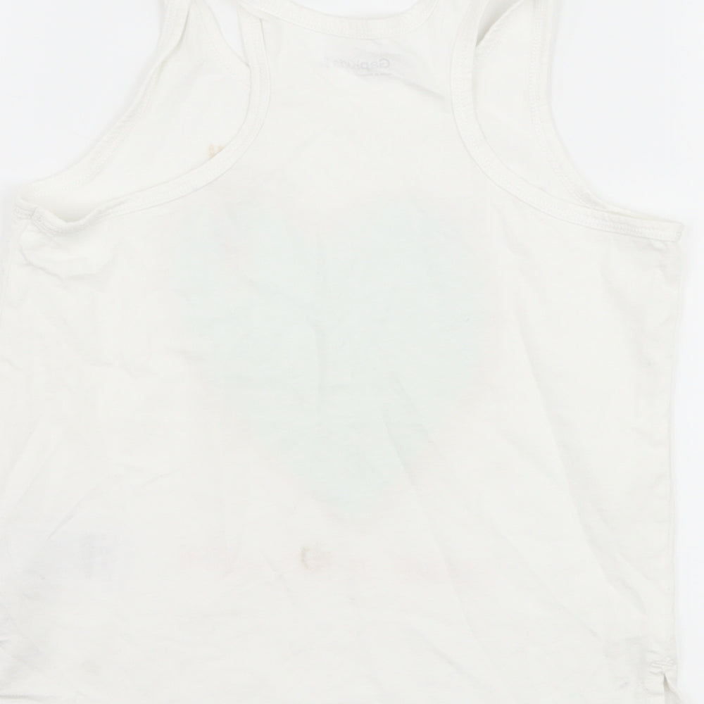 Gap Girls White Basic Tank Size 6-7 Years - make a splash