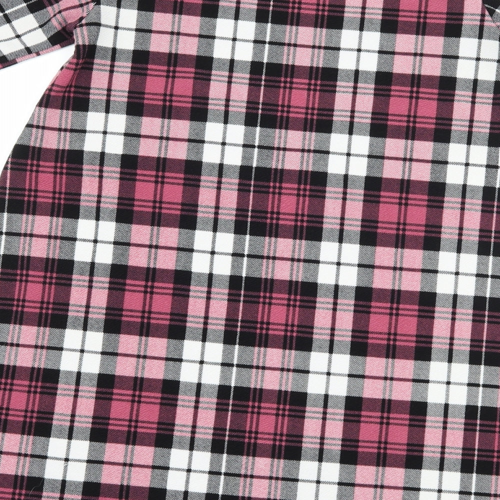 Apricot Womens Pink Check A-Line Size 10