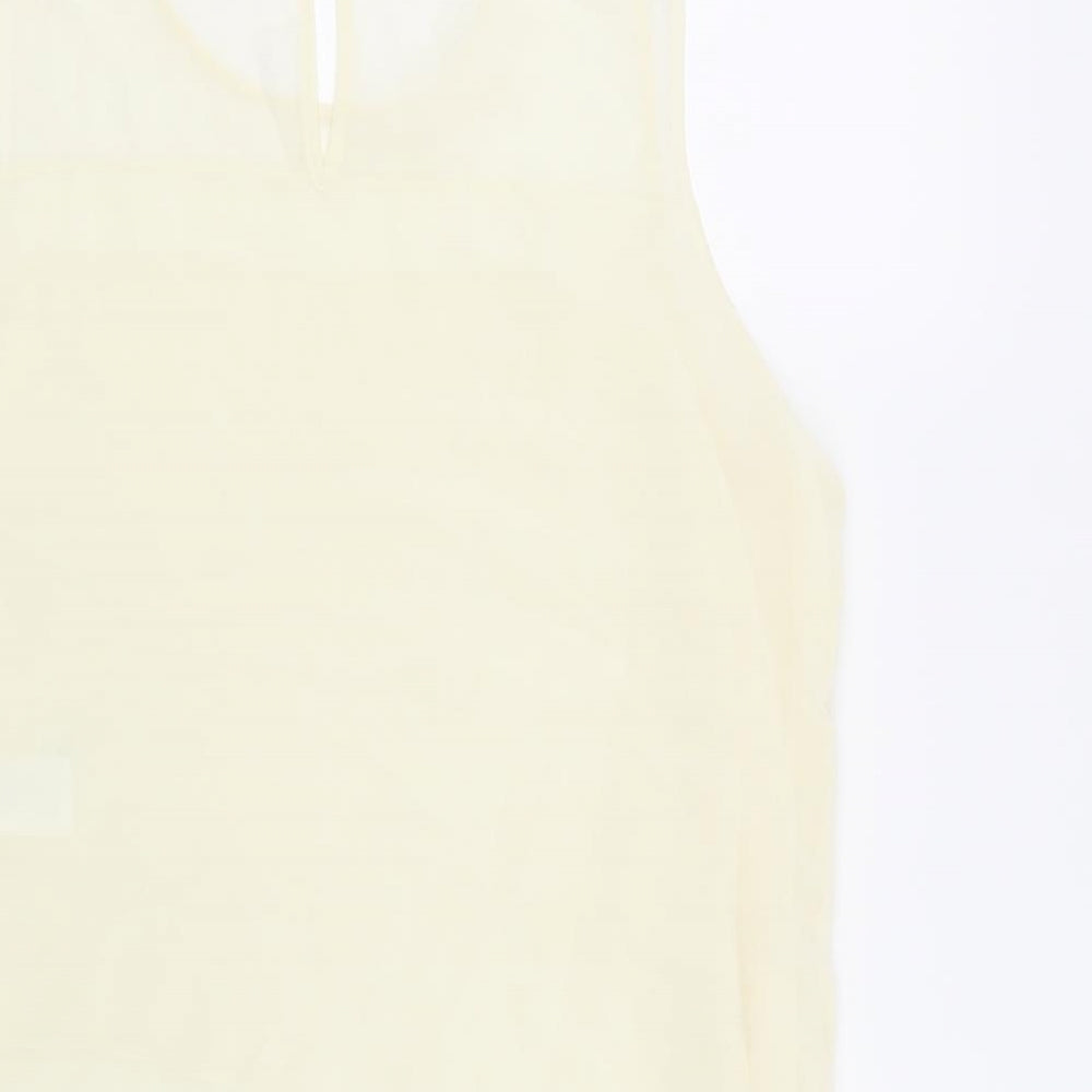 H&M Womens Yellow Basic Blouse Size 38
