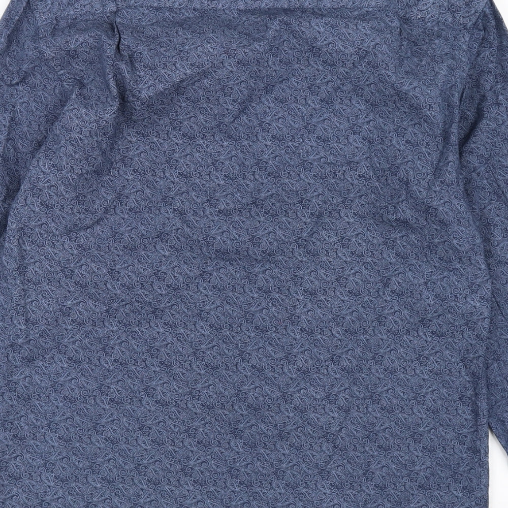 River Island Mens Blue Dress Shirt Size M
