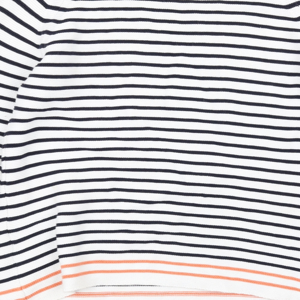 NEXT Womens White Striped Pullover Jumper Size 12