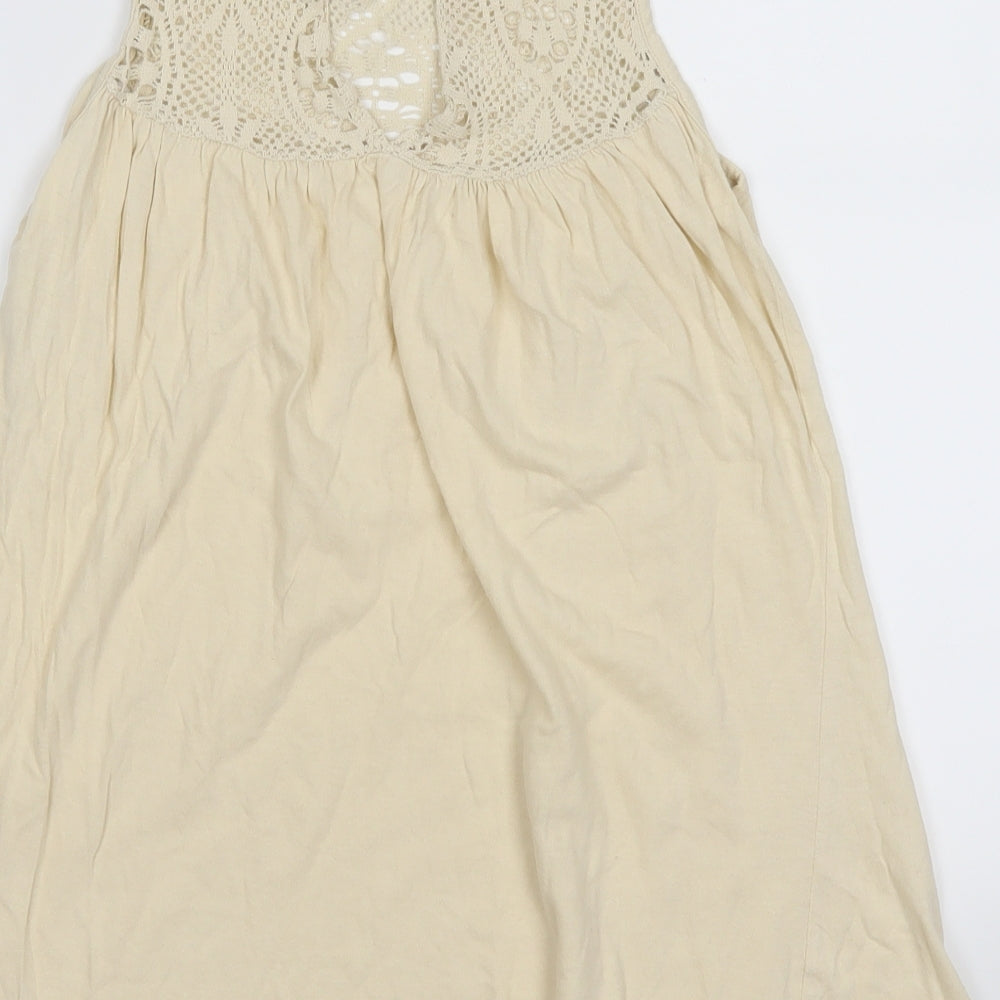Atmosphere Womens Beige Basic Blouse Size 8