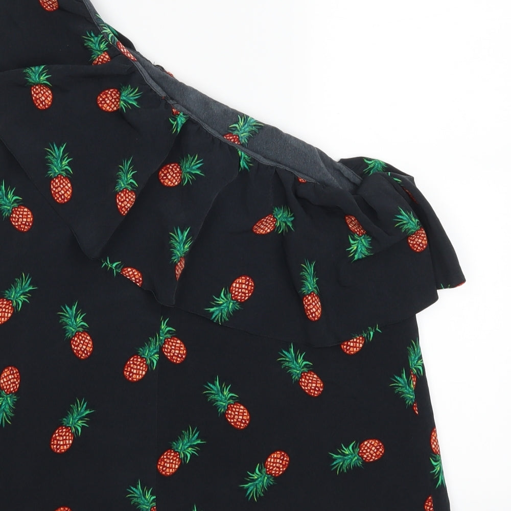 George Womens Black Basic Blouse Size 14