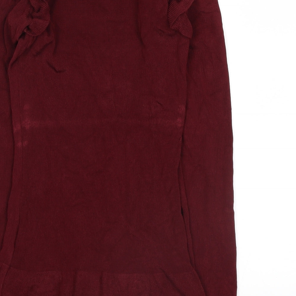 H&M Womens Red Basic Blouse Size XS