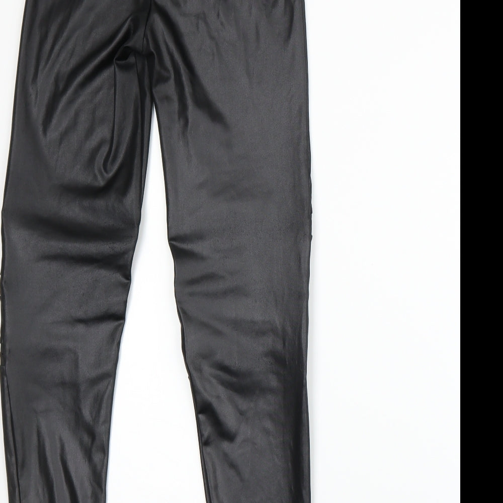 Preworn Womens Black Leggings Size 4 L25 in