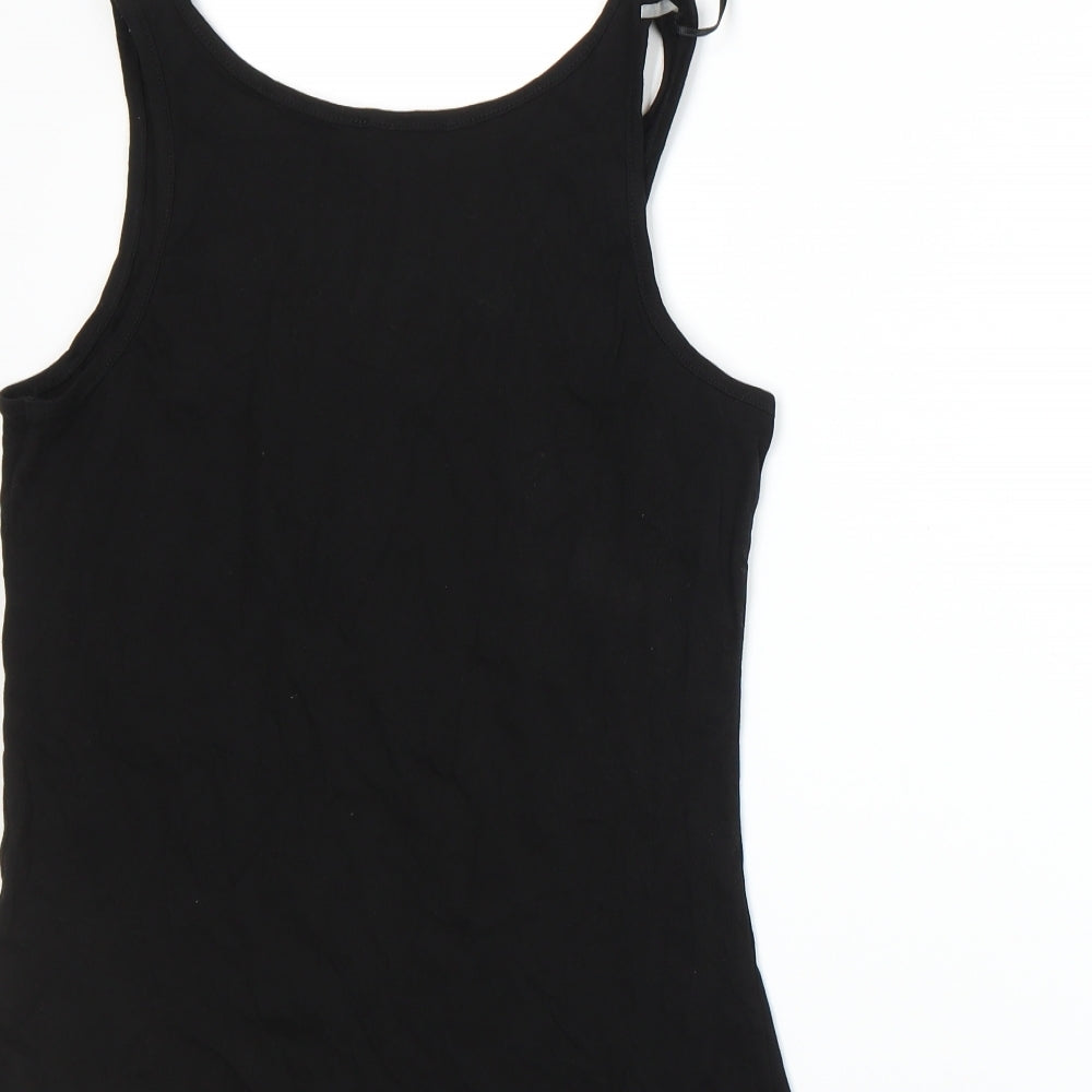 Be Beau Womens Black Basic Tank Size 12