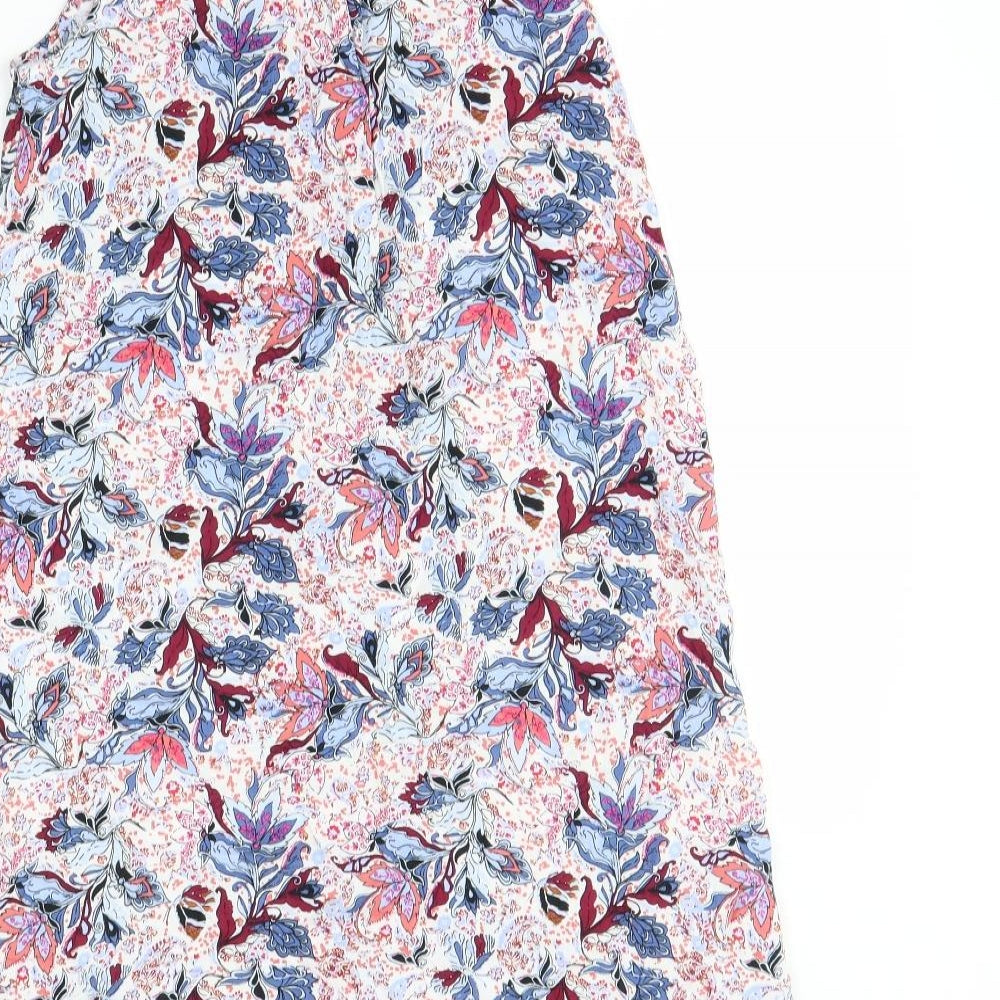 LH Womens Multicoloured Floral Basic Button-Up Size 8