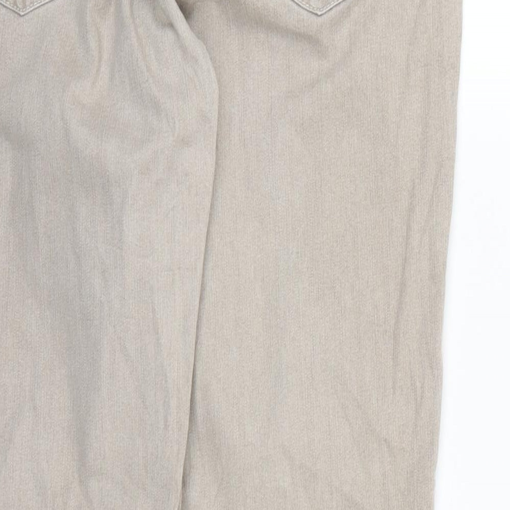 Preworn Womens Ivory Denim Straight Jeans Size 18 L31 in