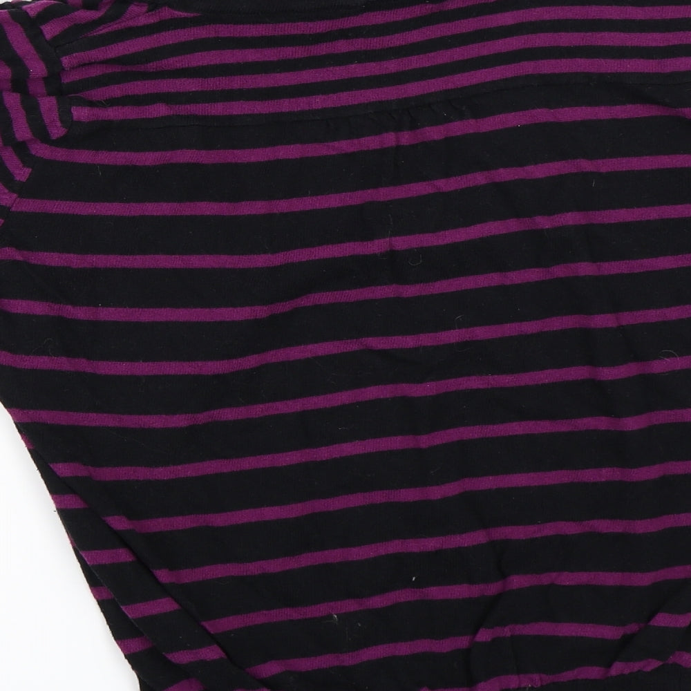 Papaya Womens Purple Striped Pullover Jumper Size 20
