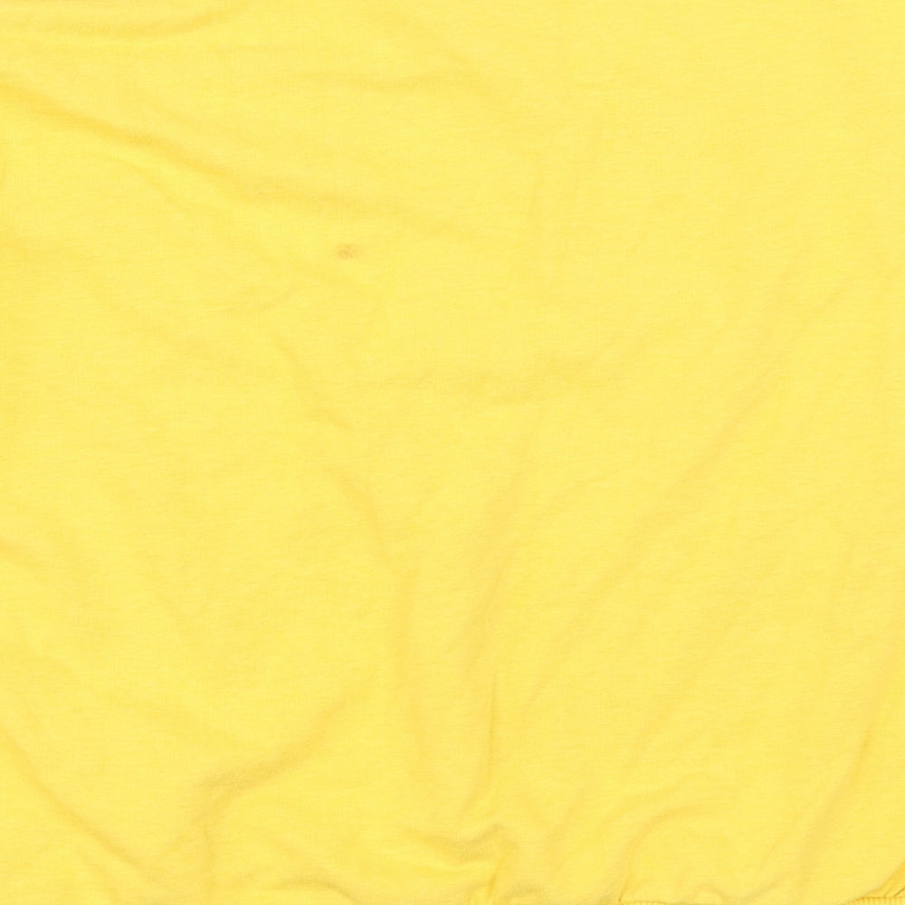 New Look Womens Yellow Henley Sweatshirt Size 6