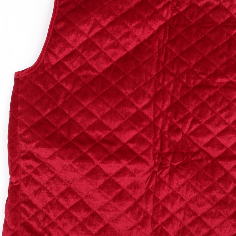 Preworn Womens Red Gilet Jacket Size 12