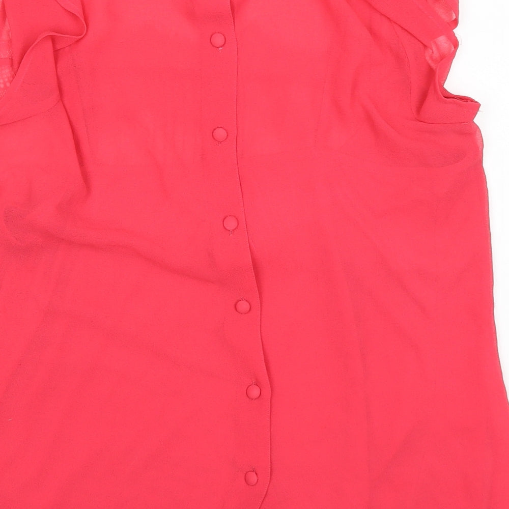 Dorothy Perkins Womens Pink Lace Basic T-Shirt Size 14