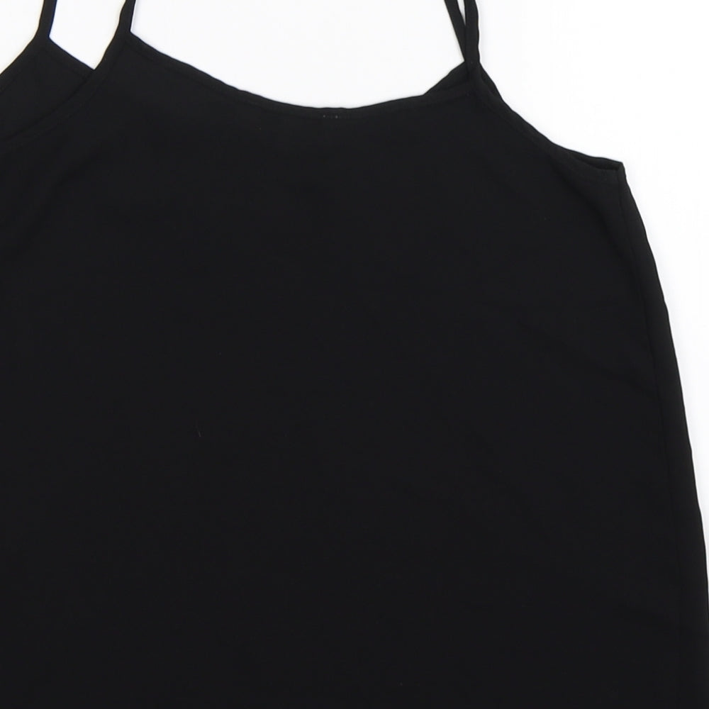 Papaya Womens Black Basic Tank Size 8