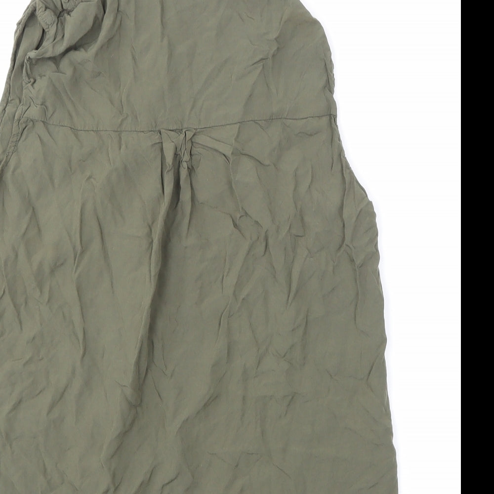 Peacocks Womens Green Basic Button-Up Size 10