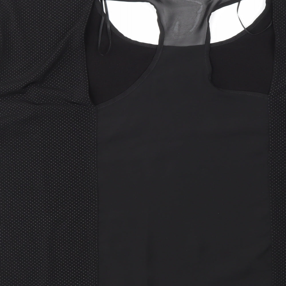 Atmosphere Womens Black Polka Dot Basic Blouse Size 14