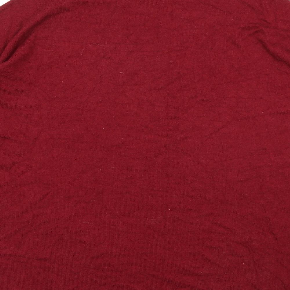 Soon Womens Red Knit Pullover Jumper Size 12